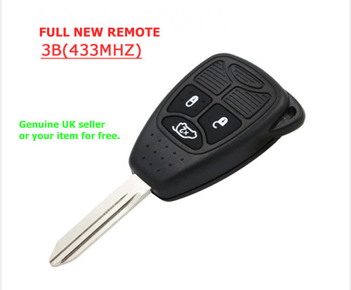 Full remote key fob - 3, buttons