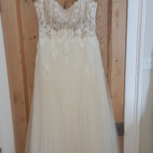 Ivory lace tulle - &, a-line