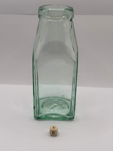 Old aqua glass pickle - , jar
