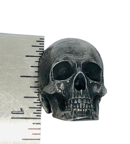 Custom pewter skull - skull, bolt