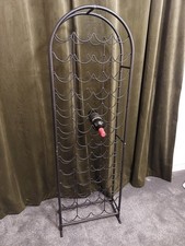 wine rack  alcohol non alcohol black metal arch  52 bottle