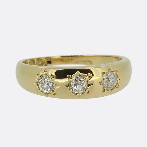 Victorian three stone diamond - victorian,