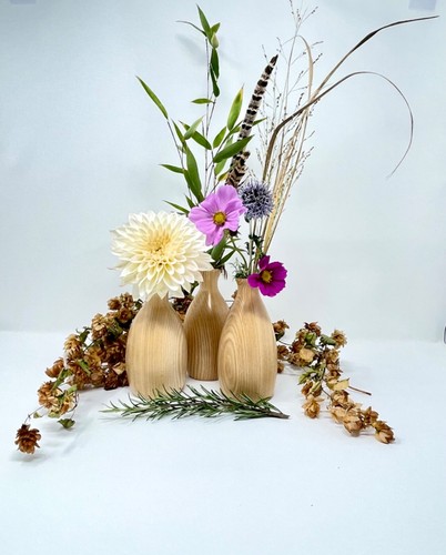 Wooden bud vase for fresh - vase,, cut