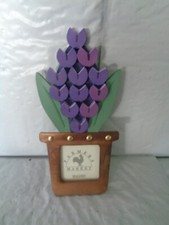New - Farmers Market - Purple Flowers -  Table Top -  Picture / Photo Frame