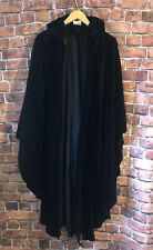 LAURA ASHLEY Vintage Black Velvet Collared Cape Cloak Opera Victorian : One Size