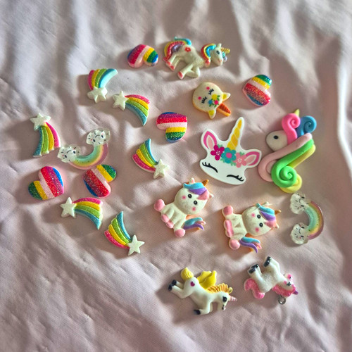 21x multicolour resin - multicolour, unicorn