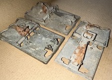 3x Vintage Selfset Metal Mouse