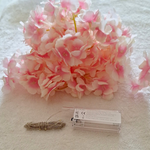 Led flower string lights - led, pink
