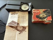 VINTAGE RECTA ORIGINAL SWISS ARMY MILITARY FIELD COMPASS MIRROR