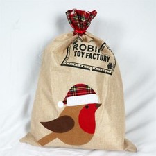 Christmas Hessian Large Santa