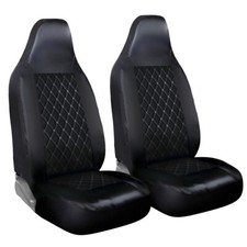 FOR VOLKSWAGEN POLO - Heavy Duty Fabric Nylon Waterproof Front Seat Covers Pair