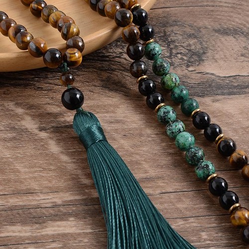 8mm tiger eye turquoise - turquoise, onyx
