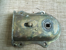 RECLAIMED VICTORIAN BRASS RIM LOCK 4.5 X 3.5 INCHES, USED CONDITION AS FOUND