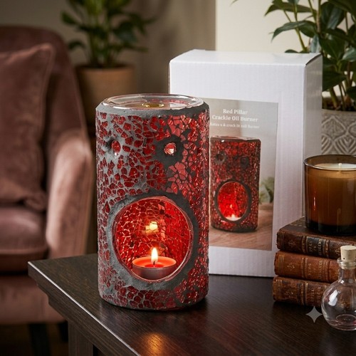 Pillar crackle mosaic glass - pillar,