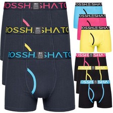 Mens Crosshatch Boxers Triglow Underwear Gift Multipacked Shorts 3 Pack Boxer