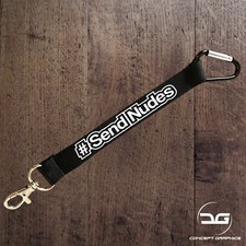 Funny # Send Nudes Novelty Meme JDM, Euro, DUB Mini Lanyard Car Keyring Keychain