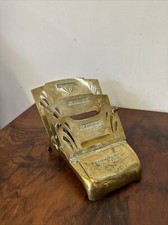 Art Deco Brass Desk Letter Rack - Ink Well - Desk Prop