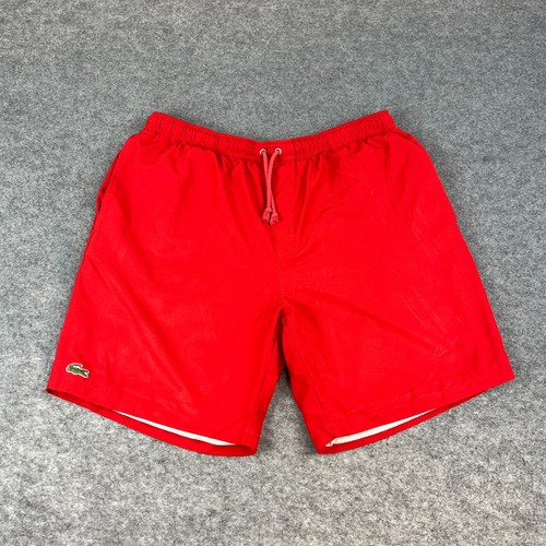 Lacoste shorts mens medium red - medium,
