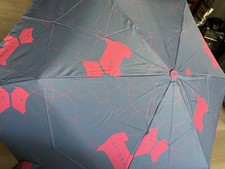 Radley London Dog Umbrella Brand New grey with pink dogs 