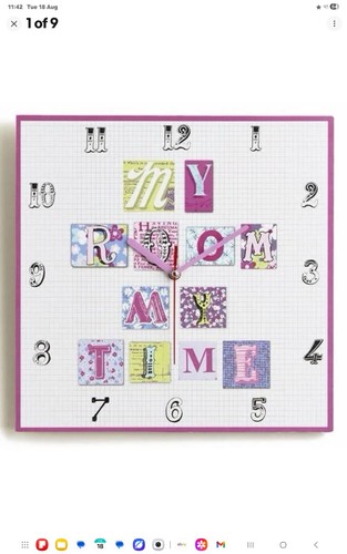 Girl bedroom wall - wall, clock