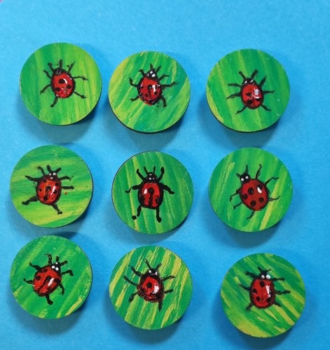 Ladybird hand painted - hand,