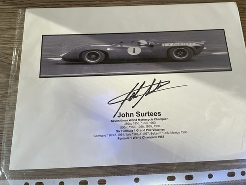 John surtees signed print - john,