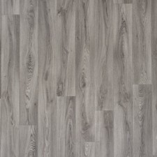 Grey Oak Vinyl Flooring Roll Thick Foam Sheet Wood Effect Lino Bathroom Kitchen