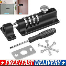 4 Digit Combination Sliding Keyless Lock Security Pad Bolt Shed Gate Garden Door
