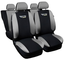 Full set car seat covers fit Volkswagen Golf Mk3 black/silver seat cover