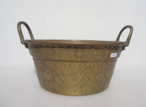 Antique brass jam pan - jam, fish