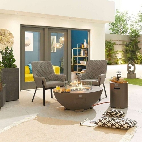 Saturn round gas fire pit - pit, with