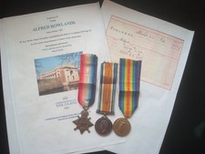 WW1 KILLED IN ACTION 1914/15 TRIO 5th KSLI 17827 PTE A ROWLANDS from SHIFNAL
