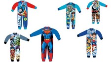 Kids Fleece All in One Boys Girls Character Childrens Pyjamas Age 1-10 Years