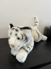 Animal Alley Lying Down White Tiger Soft Plush Toy