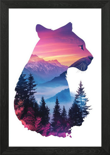 Mountain lion silhouette - lion,