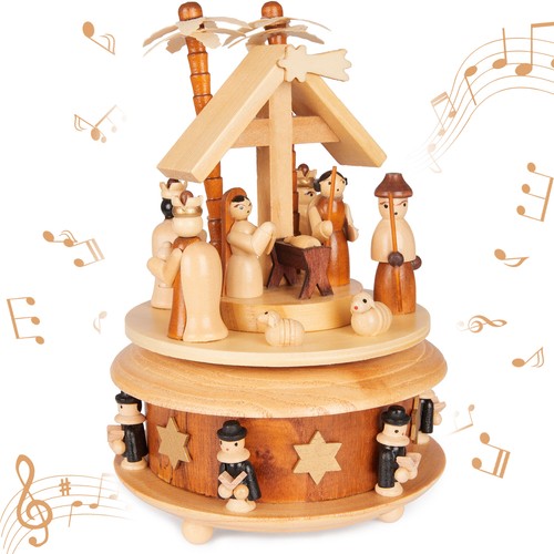 Music box wooden christmas - box,