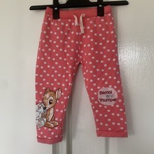 Girls Disney Store Pink Bambi  & Thumper Joggers Size 86-92 CM