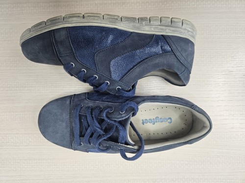 Cosyfeet navy nubuck - navy, leather