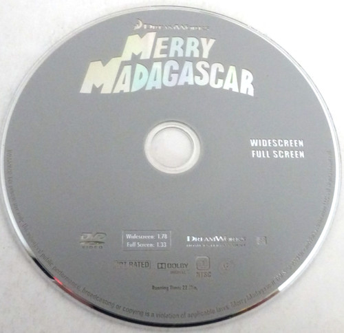 Merry madagascar dvd disc - ,