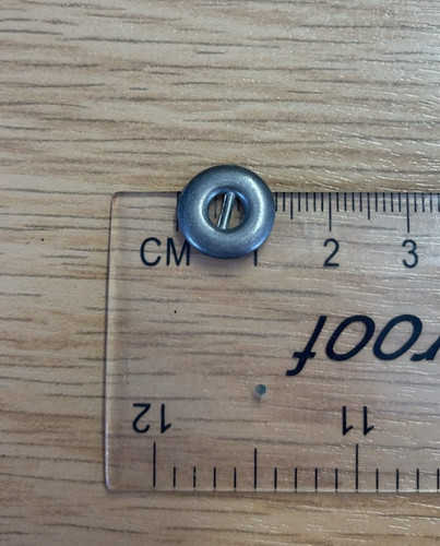 Pewter round buttons - 2, hole