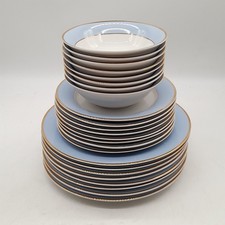 Doulton 2004 Blue Gold White Dinner x8 Side Plates x8 Bowls x8 (#H1/21)