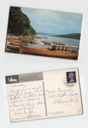 Vintage postcard boat landings - vintage,