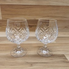 2 x Vintage Cut Crystal Brandy