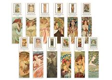 Mucha bookmarks Set of 12 art