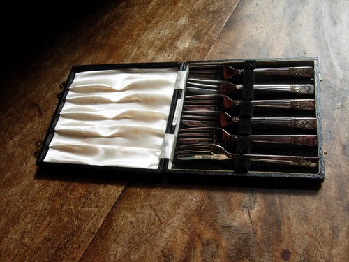 Angora cake forks boxed - angora, 6