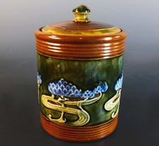 SUPERB, RARE, LATE 19th. to EARLY 20th. CENTURY DOULTON ART NOUVEAU TOBACCO JAR