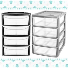 4 Drawer Black Or Silver