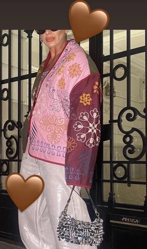 Zara coat patchwork floral - zara,
