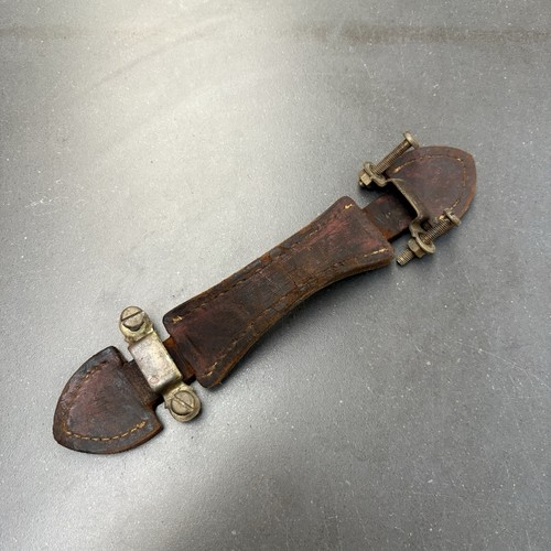 Antique leather trunk handle - antique,