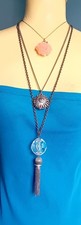 Lot Of 3 Assorted Pendant & Chain Necklaces Z23